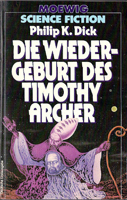 Philip K. Dick The Transmigration of Timothy Archer cover DIE WIEDERGEBURT DES TIMOTHY ARCHER
